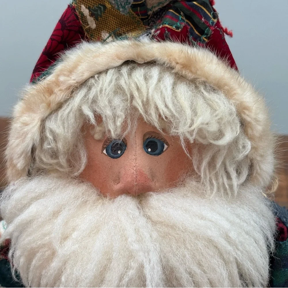Patchwork Santa Claus Figurine